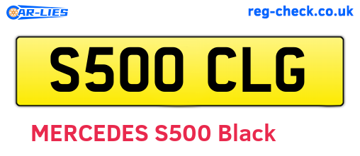 S500CLG are the vehicle registration plates.