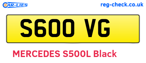 S60OVG are the vehicle registration plates.