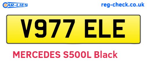 V977ELE are the vehicle registration plates.