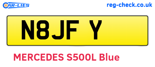 N8JFY are the vehicle registration plates.