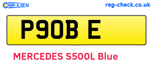P9OBE are the vehicle registration plates.