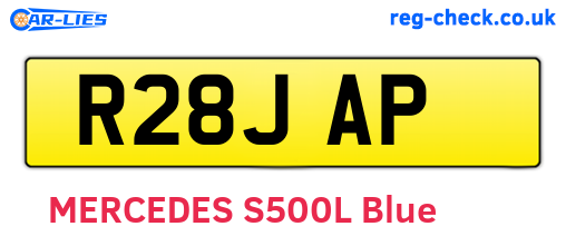 R28JAP are the vehicle registration plates.