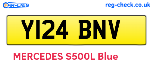 Y124BNV are the vehicle registration plates.
