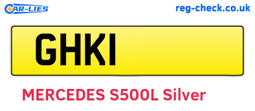 GHK1 are the vehicle registration plates.
