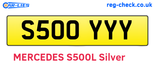 S500YYY are the vehicle registration plates.