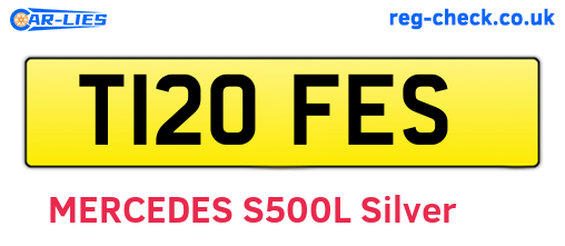 T120FES are the vehicle registration plates.