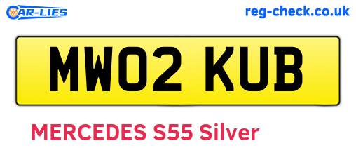 MW02KUB are the vehicle registration plates.