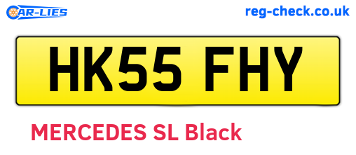 HK55FHY are the vehicle registration plates.