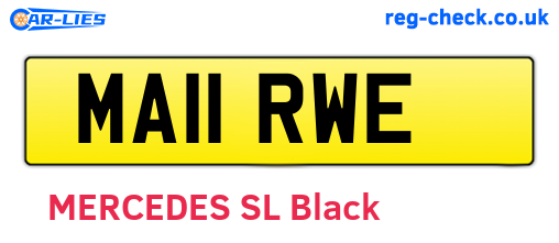MA11RWE are the vehicle registration plates.