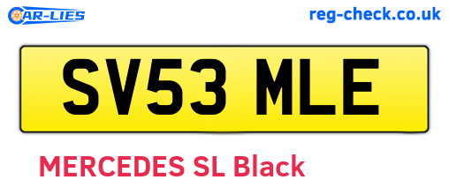 SV53MLE are the vehicle registration plates.