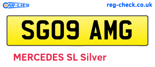 SG09AMG are the vehicle registration plates.