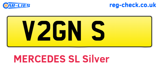 V2GNS are the vehicle registration plates.