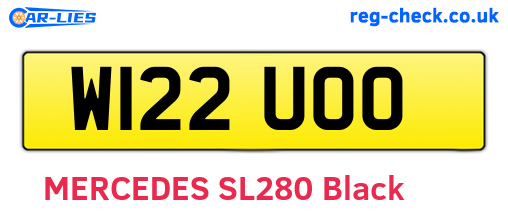W122UOO are the vehicle registration plates.