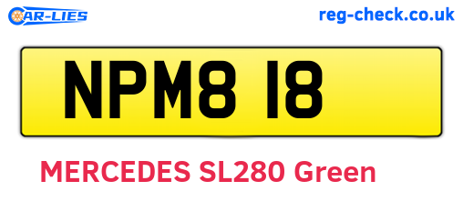 NPM818 are the vehicle registration plates.