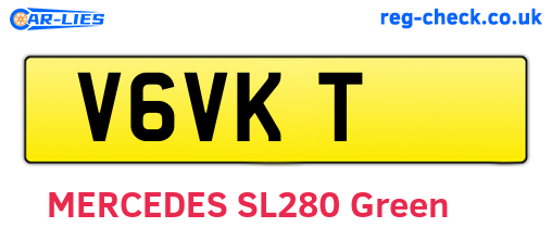 V6VKT are the vehicle registration plates.