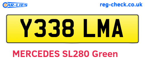Y338LMA are the vehicle registration plates.