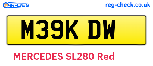 M39KDW are the vehicle registration plates.