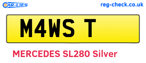 M4WST are the vehicle registration plates.