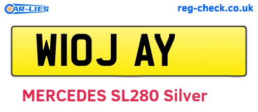 W10JAY are the vehicle registration plates.