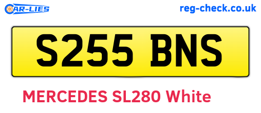 S255BNS are the vehicle registration plates.