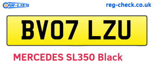 BV07LZU are the vehicle registration plates.