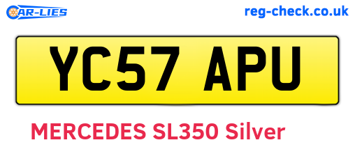 YC57APU are the vehicle registration plates.