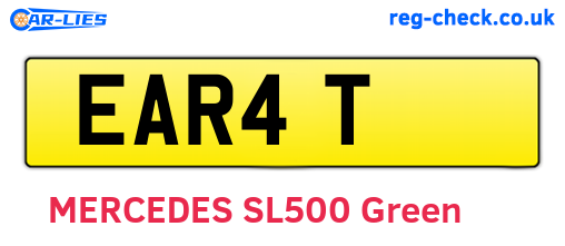 EAR4T are the vehicle registration plates.