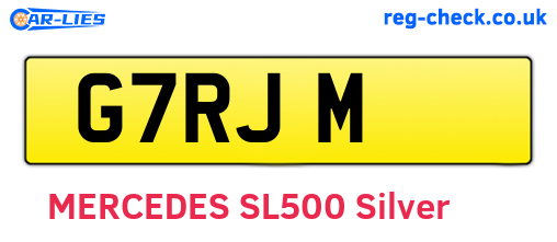 G7RJM are the vehicle registration plates.