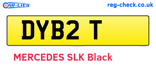 DYB2T are the vehicle registration plates.