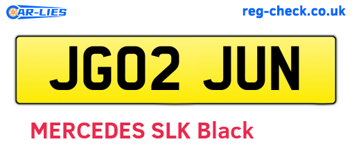 JG02JUN are the vehicle registration plates.