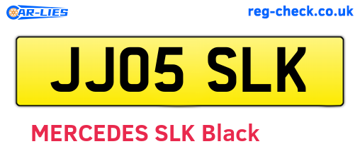 JJ05SLK are the vehicle registration plates.