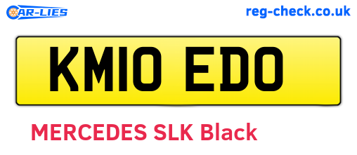 KM10EDO are the vehicle registration plates.