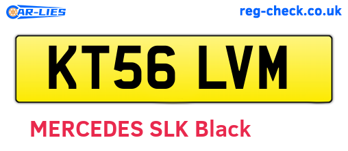 KT56LVM are the vehicle registration plates.