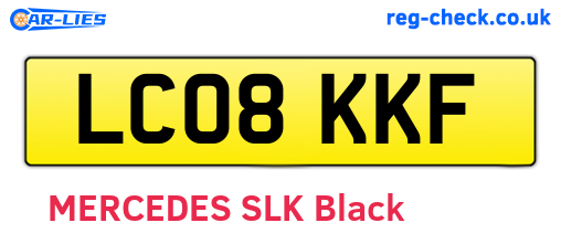 LC08KKF are the vehicle registration plates.