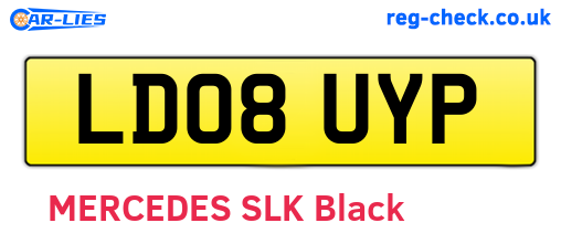 LD08UYP are the vehicle registration plates.
