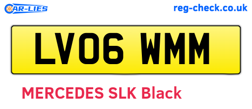 LV06WMM are the vehicle registration plates.
