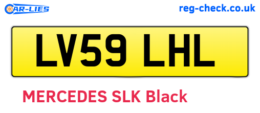 LV59LHL are the vehicle registration plates.