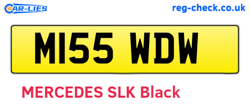 M155WDW are the vehicle registration plates.