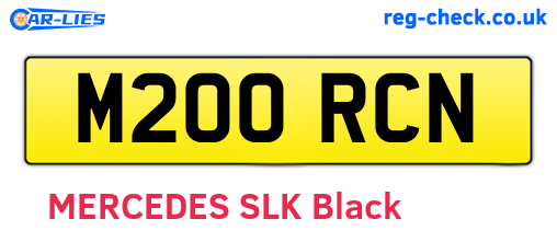 M200RCN are the vehicle registration plates.