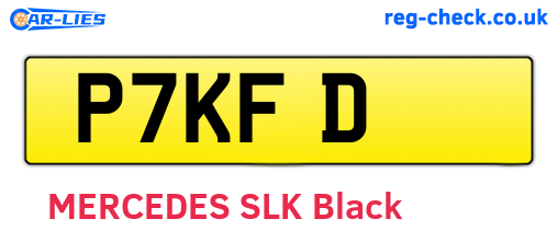 P7KFD are the vehicle registration plates.