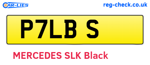 P7LBS are the vehicle registration plates.