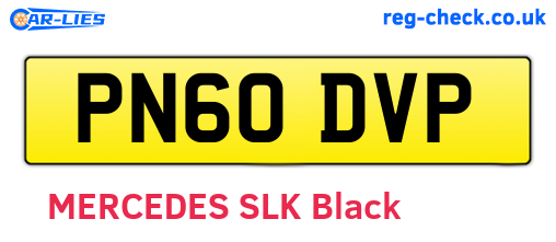 PN60DVP are the vehicle registration plates.