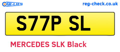 S77PSL are the vehicle registration plates.