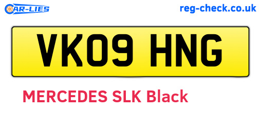 VK09HNG are the vehicle registration plates.