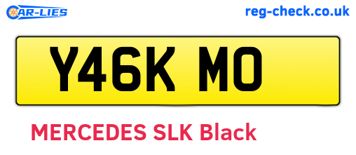 Y46KMO are the vehicle registration plates.