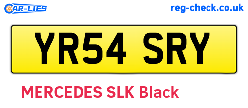 YR54SRY are the vehicle registration plates.