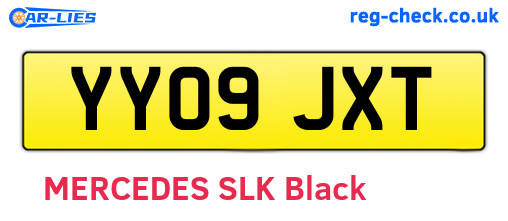YY09JXT are the vehicle registration plates.