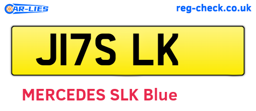 J17SLK are the vehicle registration plates.