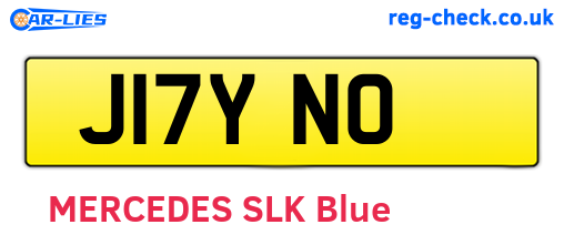 J17YNO are the vehicle registration plates.
