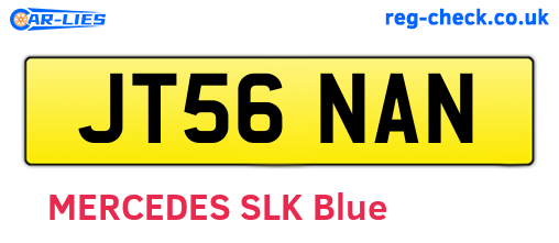 JT56NAN are the vehicle registration plates.
